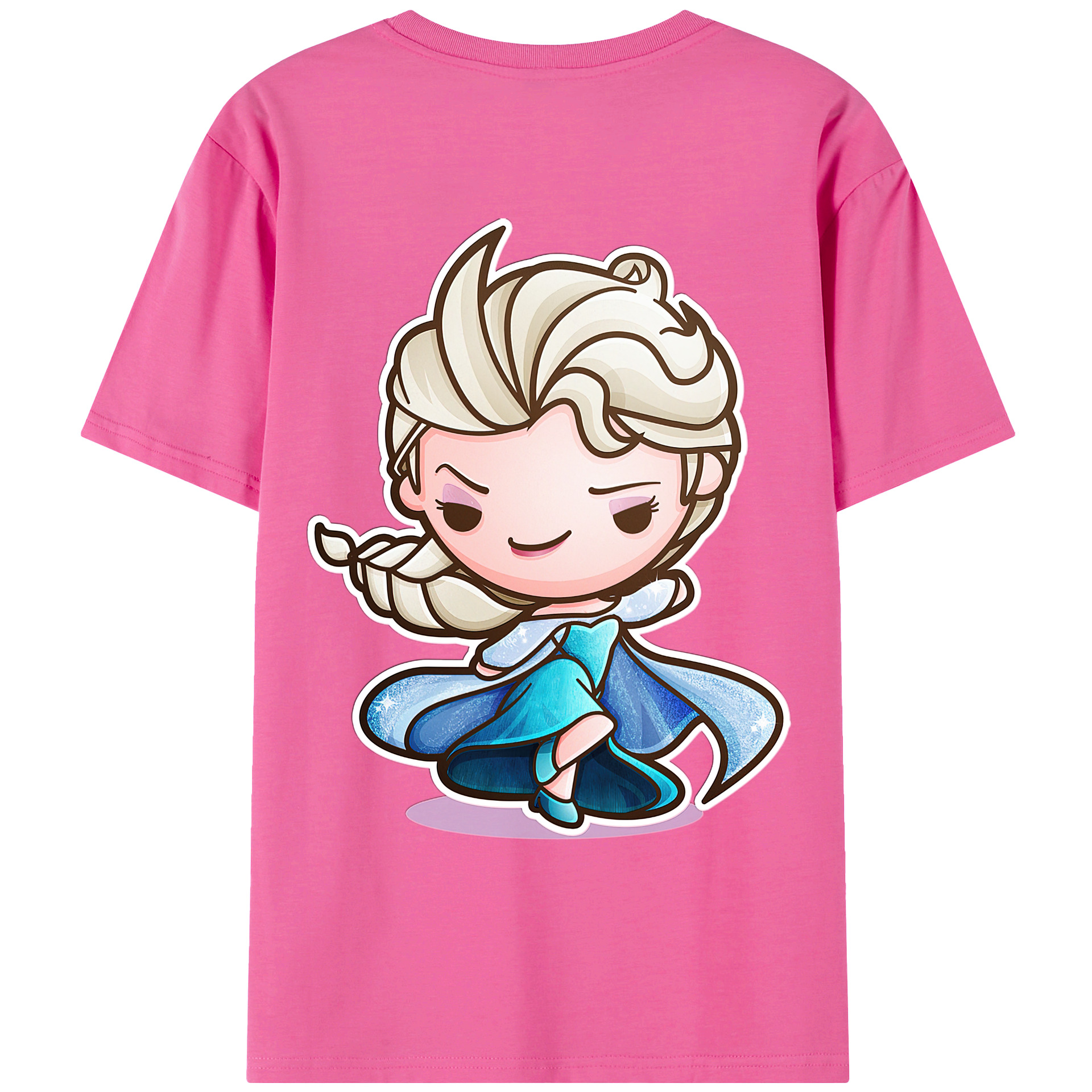 （画像用） アナと雪の女王 アンナ エルサ Frozen Anna Elsa レディース半袖Tシャツ(バックプリント)